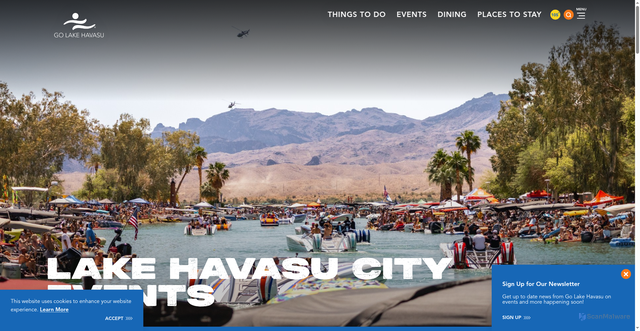 Security scan screenshot of https://www.golakehavasu.com/events/
