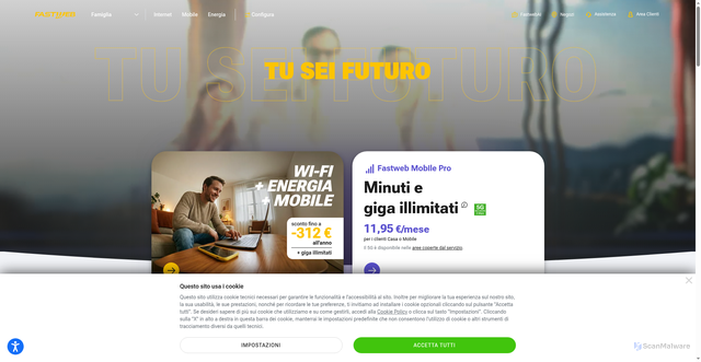 Security scan screenshot of https://fastweb.it