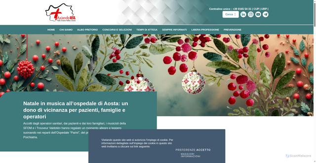 Security scan screenshot of https://www.ausl.vda.it/