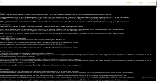Security scan screenshot of https://www.konectco.com/