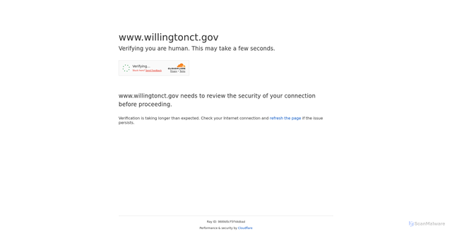 Security scan screenshot of https://www.willingtonct.gov/