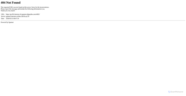 Security scan screenshot of https://gz-lb2.internet.v6.spanner.alipaydns.com
