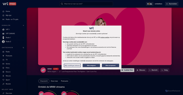 Security scan screenshot of https://mnm.be