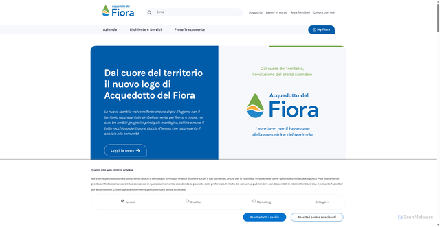 Security scan screenshot of https://www.fiora.it/