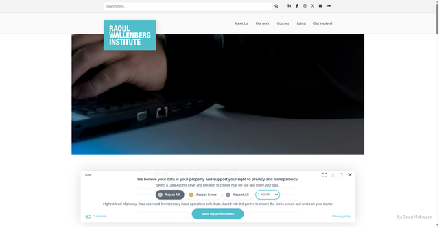 Security scan screenshot of https://rwi.lu.se/corruption-comes-in-many-forms/
