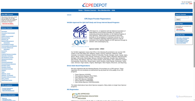 Security scan screenshot of https://www.cpedepot.com