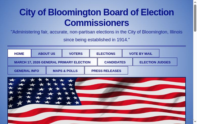 Security scan screenshot of https://bloomingtonelectionsil.gov/