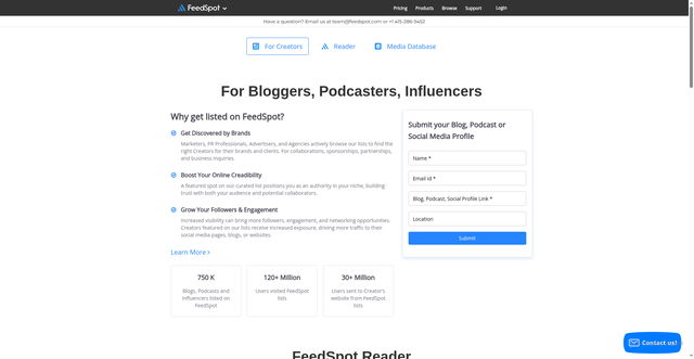 Security scan screenshot of https://feedspot.com