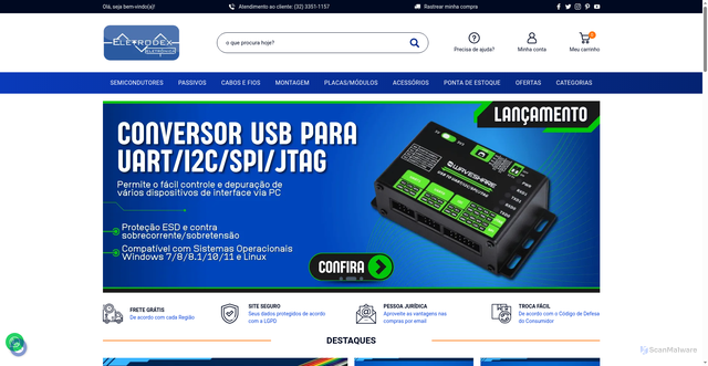 Security scan screenshot of https://www.eletrodex.net