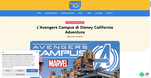 Security scan screenshot of https://www.parksandfun.com/en/the-avengers-campus-at-disney-california-adventure/