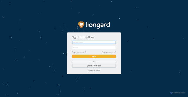 Security scan screenshot of https://marco.app.liongard.com