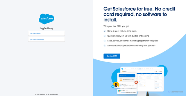 Security scan screenshot of https://wwex2.my.salesforce.com