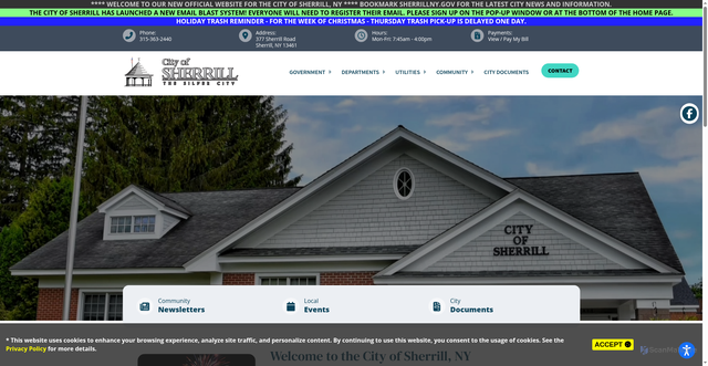 Security scan screenshot of https://sherrillny.gov/