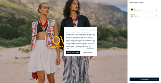 Security scan screenshot of https://ovsfashion.com