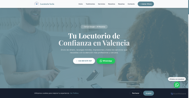 Security scan screenshot of https://locutorioyecla-5t5jckteq1.edgeone.app/index.html.html