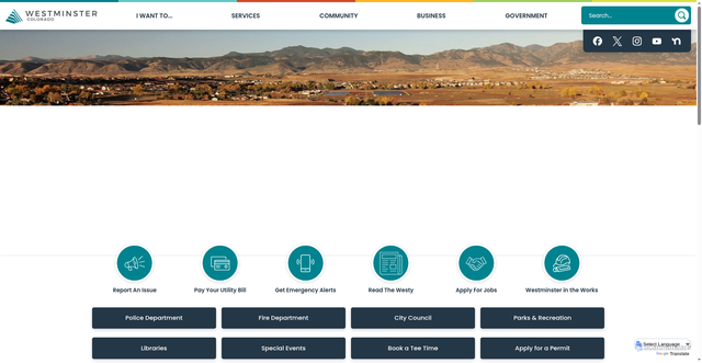 Security scan screenshot of https://www.westminsterco.gov/