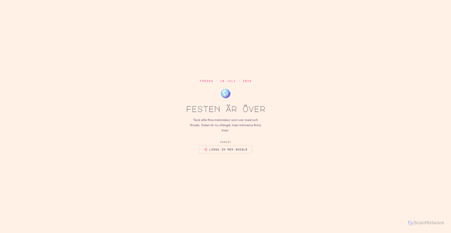 Security scan screenshot of https://50fem.se
