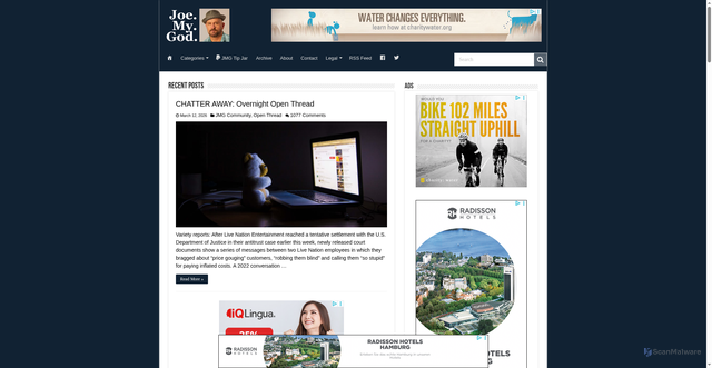 Security scan screenshot of https://www.joemygod.com