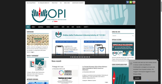 Security scan screenshot of https://www.opiterni.it/