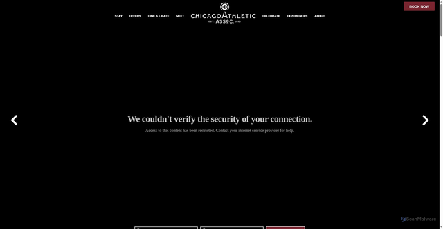 Security scan screenshot of https://www.chicagoathletichotel.com/