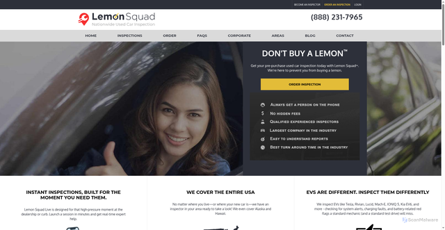 Security scan screenshot of https://lemonsquad.com