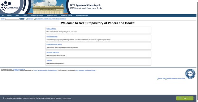 Security scan screenshot of https://acta.bibl.u-szeged.hu