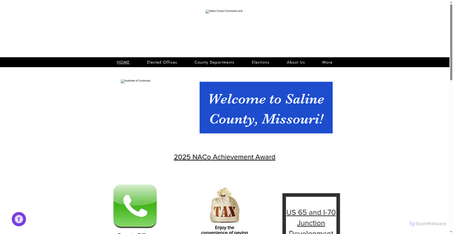 Security scan screenshot of https://www.salinecountymo.gov/