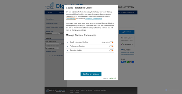 Security scan screenshot of https://digital.sandiego.edu/sdlr/vol61/iss4/4/
