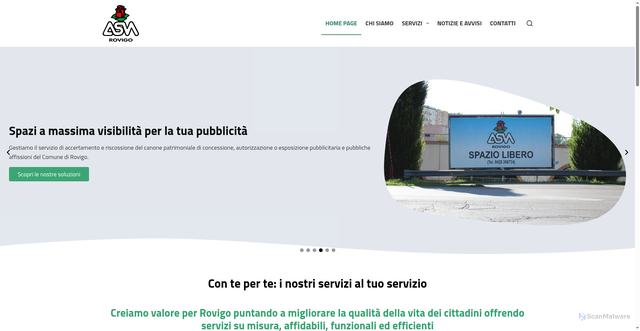 Security scan screenshot of https://www.asmrovigo.it/