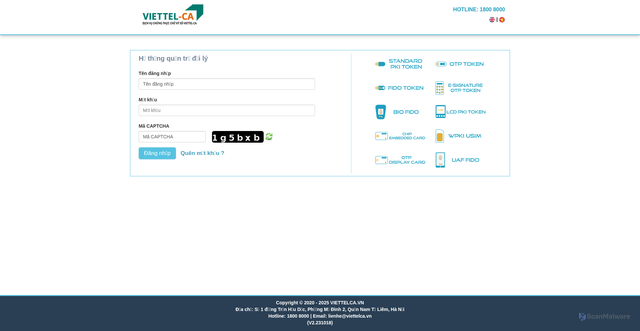 Security scan screenshot of https://cloud-ca.viettel.vn