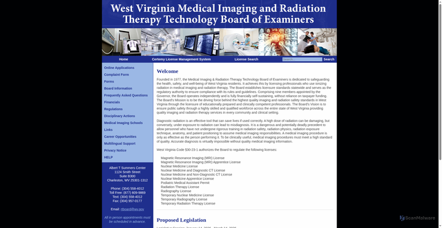 Security scan screenshot of https://wvrtboard.gov/