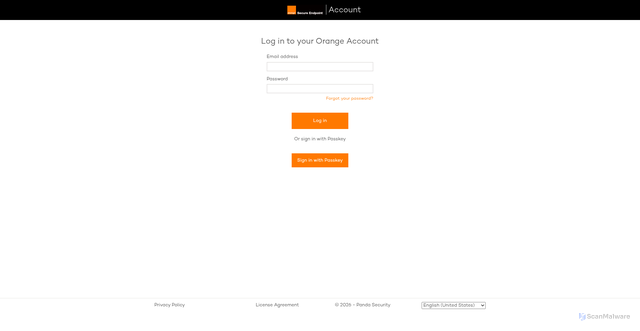 Security scan screenshot of https://orangedev.cytomic.ai