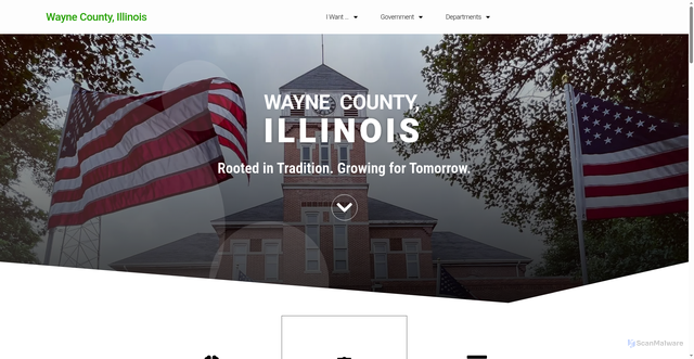 Security scan screenshot of https://waynecountyil.gov/