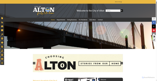 Security scan screenshot of https://cityofaltonil.gov/