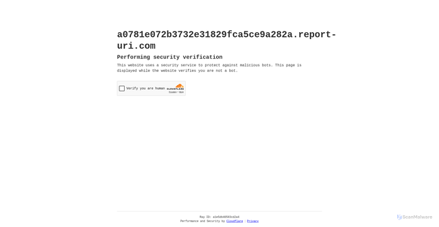 Security scan screenshot of https://a0781e072b3732e31829fca5ce9a282a.report-uri.com