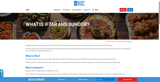 Security scan screenshot of https://www.islamicreliefcanada.org/resources/what-is-iftar-and-suhoor