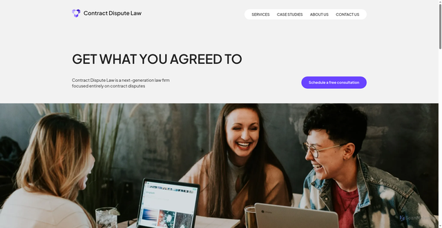Security scan screenshot of https://contractdispute-law.com/
