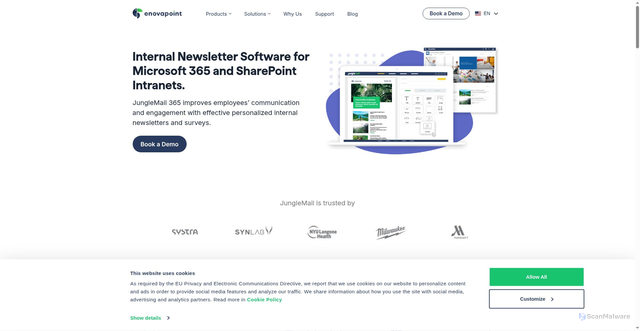 Security scan screenshot of https://junglemail365.com