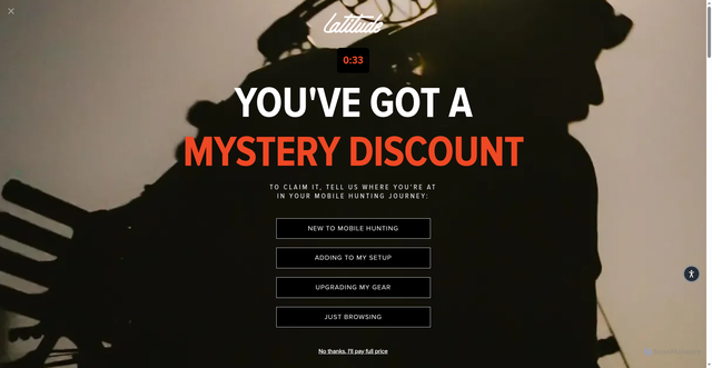 Security scan screenshot of https://www.latitudeoutdoors.com