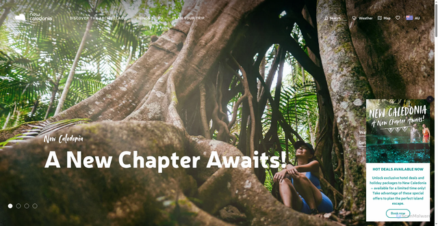 Security scan screenshot of https://au.newcaledonia.travel/