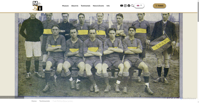 Security scan screenshot of https://www.museomei.it/en/club-atletico-boca-juniors