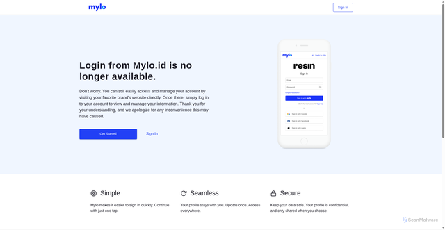 Security scan screenshot of https://mylo.id