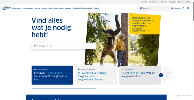 Security scan screenshot of https://www.anwb.nl
