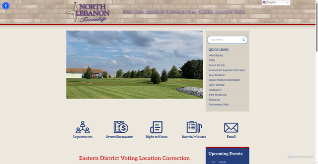 Security scan screenshot of https://northlebanontwppa.gov/