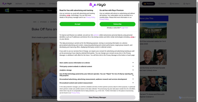 Security scan screenshot of https://planetradio.co.uk/hits-radio/entertainment/television/bake-off-nigella-lawson-success