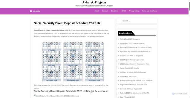 Security scan screenshot of https://aidanapidgeon.pages.dev/rhjik-social-security-direct-deposit-schedule-2025-uk-dzrso/