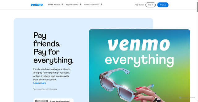 Security scan screenshot of https://venmo.com
