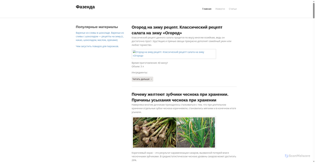 Security scan screenshot of https://fazenda-pro.ru