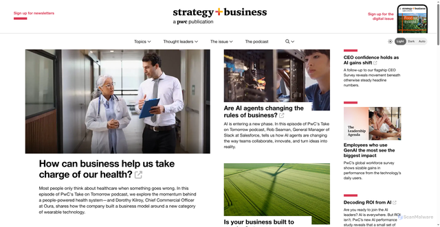 Security scan screenshot of https://strategy-business.com