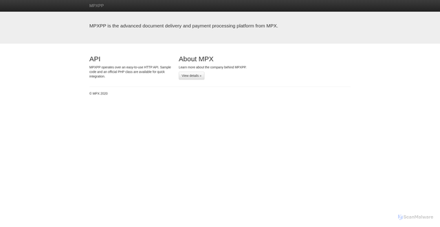 Security scan screenshot of https://www.mpxpp.com